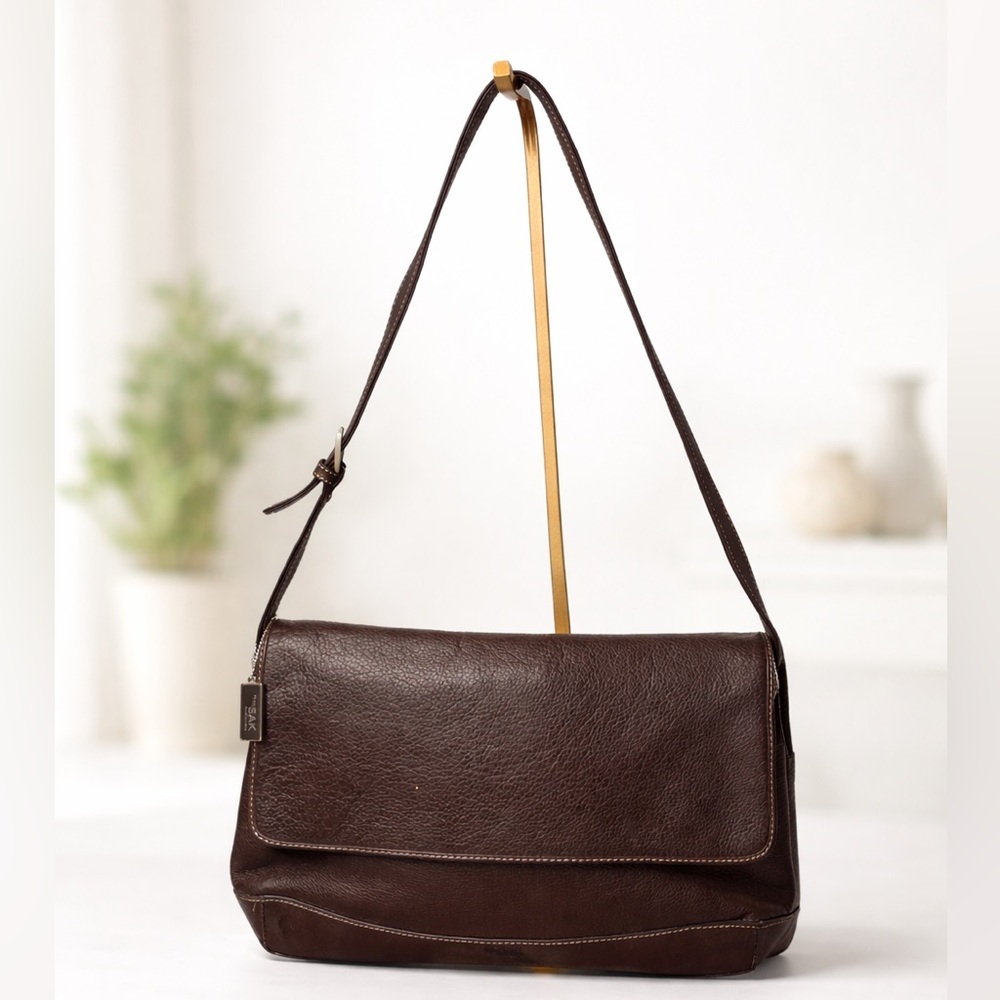 The Sak Dark Brown Leather Shoulder Bag